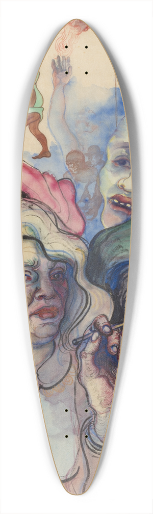 Elfriede Lohse-Wchtler - Self-portrait (in fantastic company) 39.3 inch art pintail longboard deck