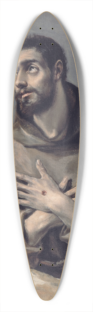 El Greco (Domenikos Theotokopoulos) - Saint Francis In Ecstasy 39.3 inch art pintail longboard deck