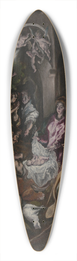 El Greco (Domenikos Theotokopoulos) - The Adoration of the Shepherds 39.3 inch art pintail longboard deck