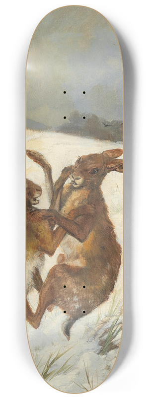 Carl Friedrich Deiker - Hasen 8.25 inch art skate deck