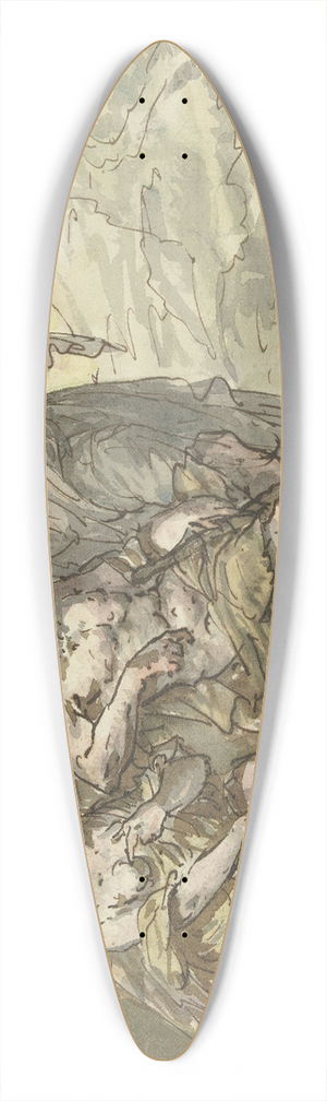 Elias van Nijmegen - Hercules op de tweesprong 39.3 inch art pintail longboard deck