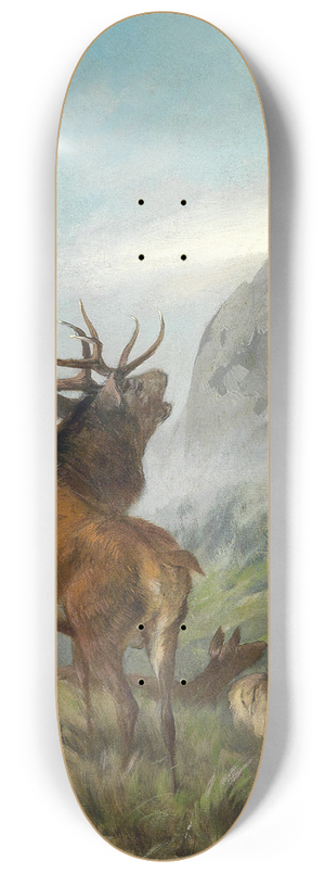 Carl Friedrich Deiker - Rhrender Rothirsch 8.25 inch art skate deck