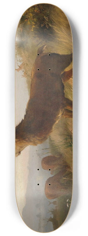 Carl Friedrich Deiker - Rotwildrudel 8.25 inch art skate deck