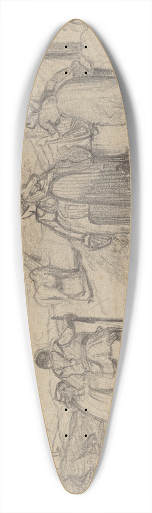 Elihu Vedder - Father and Son 39.3 inch art pintail longboard deck