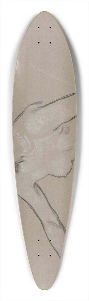 Elihu Vedder - Studies for Figure ofSpring 39.3 inch art pintail longboard deck