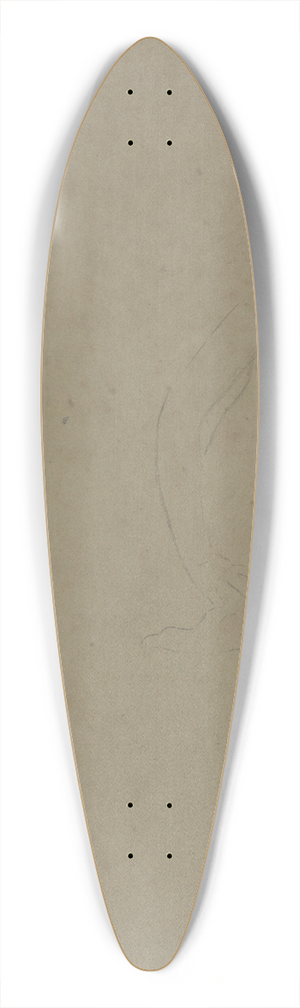 Elihu Vedder - Study for Figure of Autumn 39.3 inch art pintail longboard deck Elihu Vedder - Study for Figure of Autumn 39.3 inch art pintail longboard deck