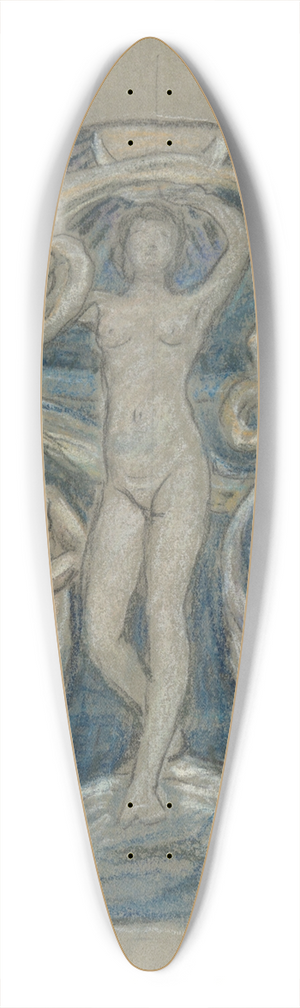 Elihu Vedder - Study forLuna 39.3 inch art pintail longboard deck