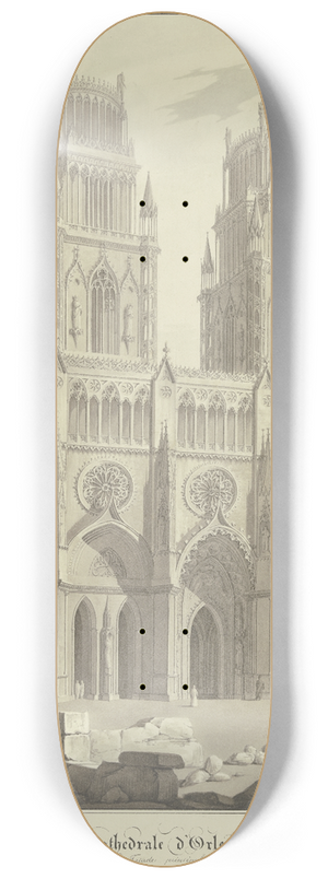 Carl Friedrich Heinrich Werner - Die Kathedrale Sainte-Croix dOrlans 8.25 inch art skate deck