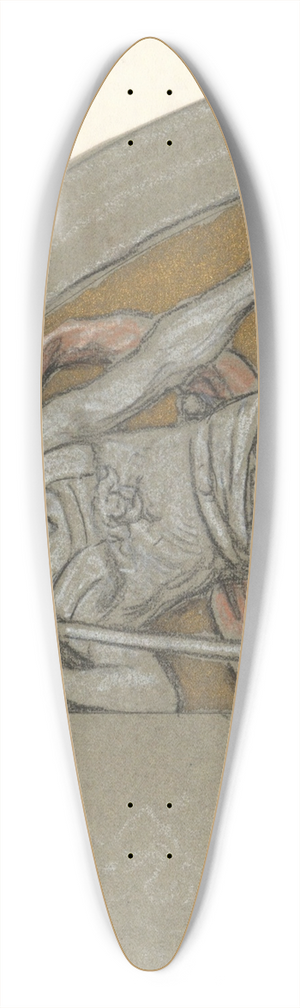 Elihu Vedder - Study forMars 39.3 inch art pintail longboard deck