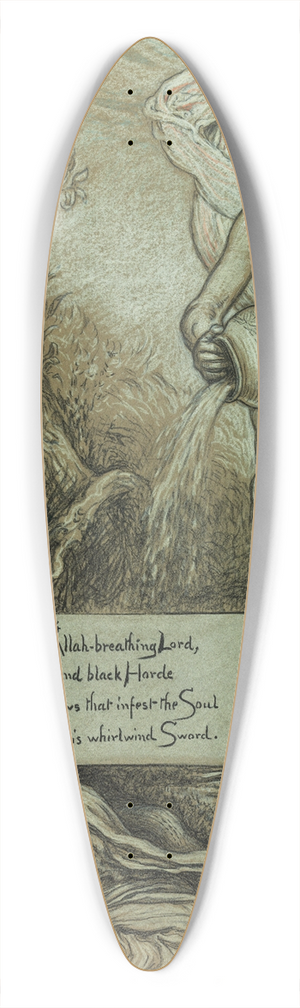Elihu Vedder - The Mighty Mahmud 39.3 inch art pintail longboard deck
