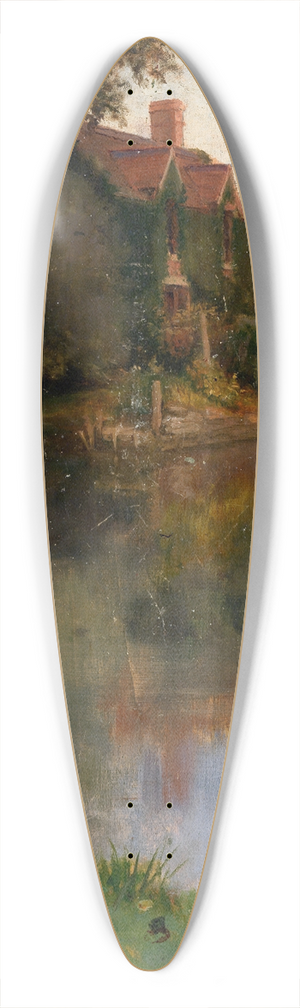 Eliphalet Fraser Andrews - Edge of a Stream 39.3 inch art pintail longboard deck