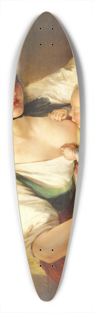 Elisabeth Jerichau Baumann - En Moder med sit Barn 39.3 inch art pintail longboard deck