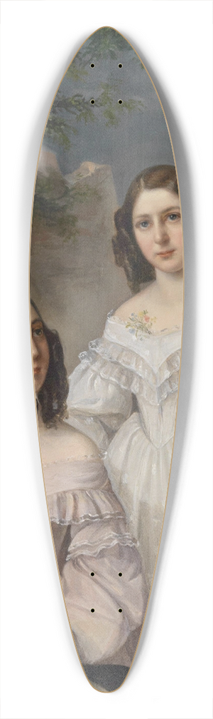 Elisabeth Modell - Geschwister 39.3 inch art pintail longboard deck