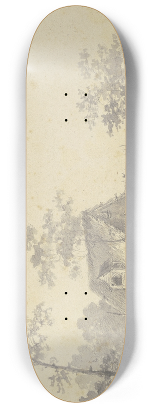 Carl Friedrich von Rumohr - Landscape with farmhouse 8.25 inch art skate deck