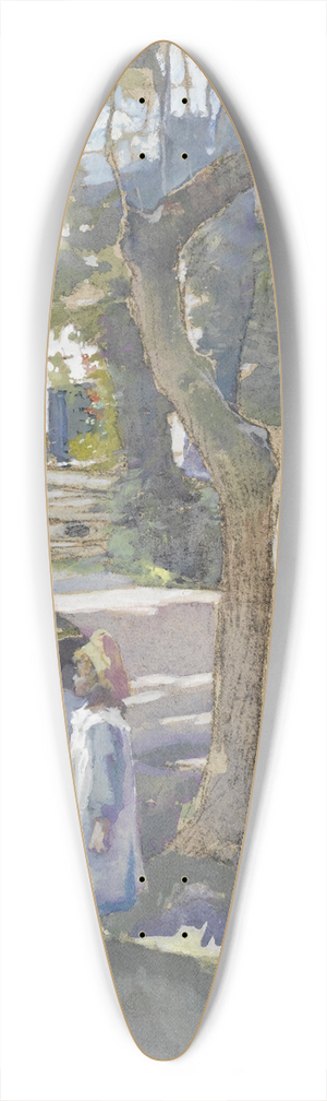 Elizabeth Adela Forbes - Fetching Water 39.3 inch art pintail longboard deck