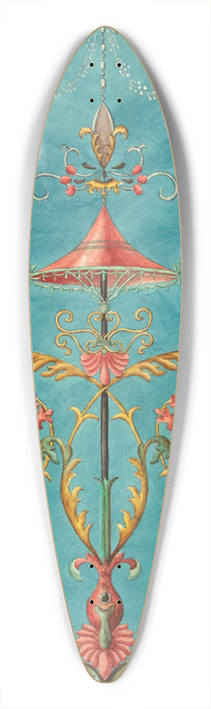 Elizabeth A. Nedwill - Pompeian Ornament 39.3 inch art pintail longboard deck