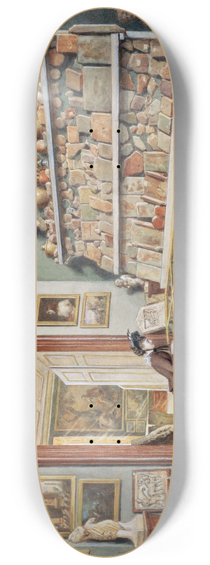 Carl Goebel the younger - Das Apsiszimmer mit den rmischen Ziegeln 8.25 inch art skate deck