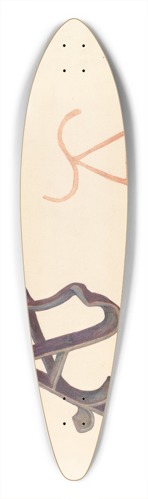 Elizabeth Johnson - Branding Iron 39.3 inch art pintail longboard deck