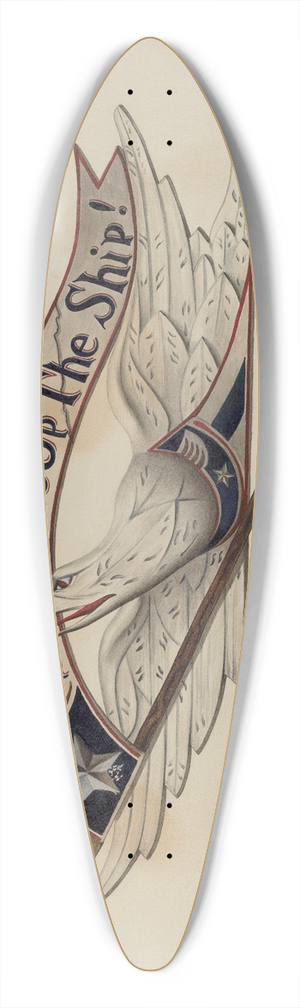 Elizabeth Moutal - Bellamy Eagle 39.3 inch art pintail longboard deck
