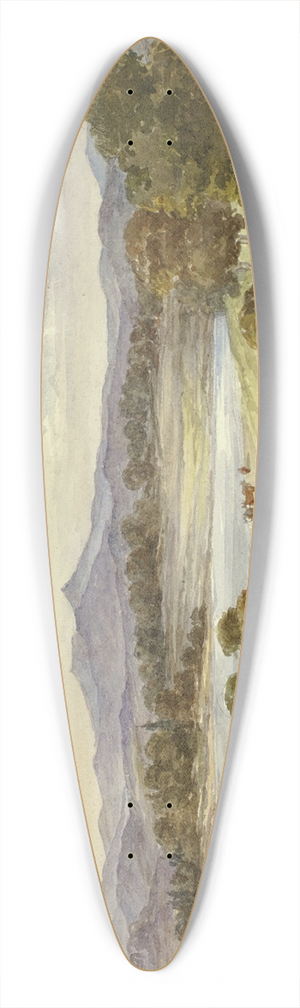 Elizabeth Murray - Cows in Landscape 39.3 inch art pintail longboard deck