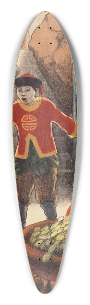 Elizabeth Tyler Wolcott - Aladdin And The Wonderful Lamp 39.3 inch art pintail longboard deck