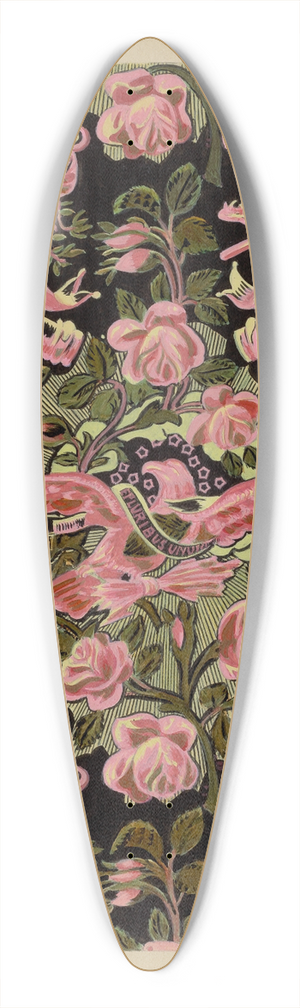 Elizabeth Valentine - Wall Paper 39.3 inch art pintail longboard deck
