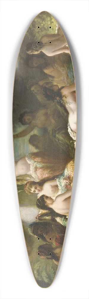 Eliza Joinville - Femmes nues dans un jardin ombrag 39.3 inch art pintail longboard deck