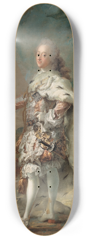 Carl Gustaf Pilo - Portrait of Frederik V in Anointment Robe 8.25 inch art skate deck