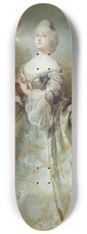 Carl Gustaf Pilo - Portrait of Louise, Frederik Vs first queen 8.25 inch art skate deck