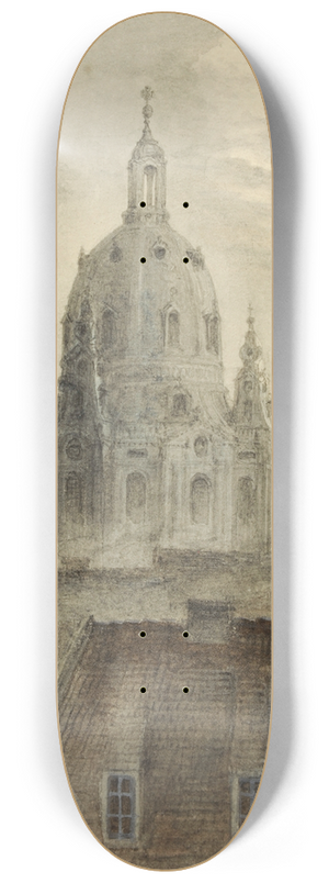 Carl Gustav Carus - Die Frauenkirche in Dresden 8.25 inch art skate deck