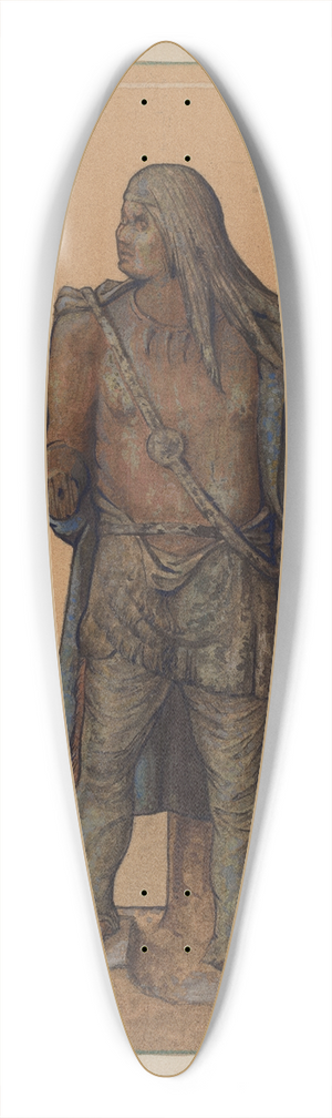 Elmer G. Anderson - Cigar Store Indian 39.3 inch art pintail longboard deck