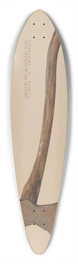 Elmer G. Anderson - Firemans Axe 39.3 inch art pintail longboard deck