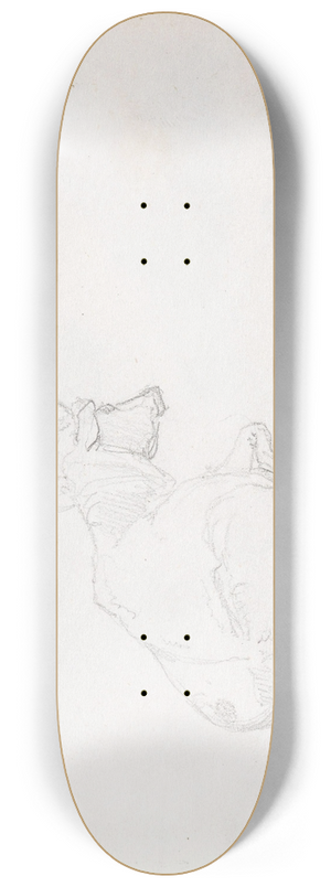 Adolph Tidemand - Liggende ku 8.25 inch art skate deck