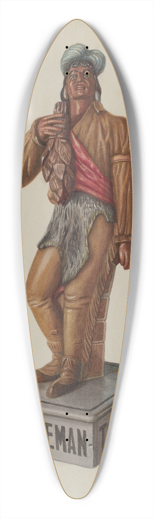Elmer R. Kottcamp - Cigar Store Indian 39.3 inch art pintail longboard deck