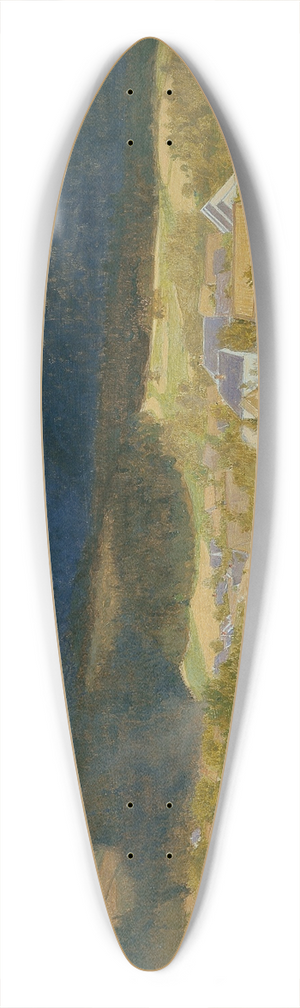 Emanuel Baschny - Dorf in der Sonne 39.3 inch art pintail longboard deck