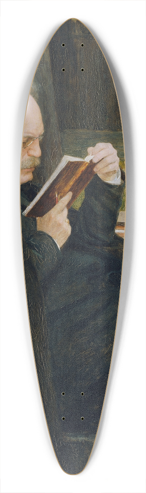 Emanuel Baschny - Lesender Mann 39.3 inch art pintail longboard deck