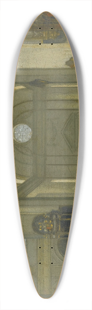 Emanuel de Witte - Interior of a Church 39.3 inch art pintail longboard deck Emanuel de Witte - Interior of a Church 39.3 inch art pintail longboard deck