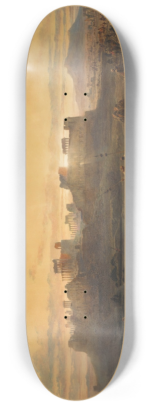 Carl Haag - The ruins of thetemple of the sun, Palmyra 8.25 inch art skate deck