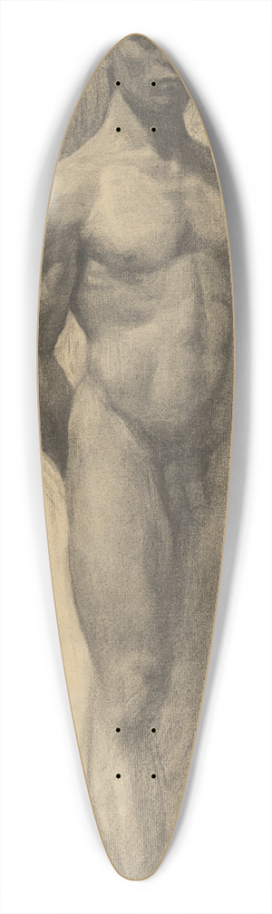 Emil Alexay-Olexk - Study of Male Nude 39.3 inch art pintail longboard deck