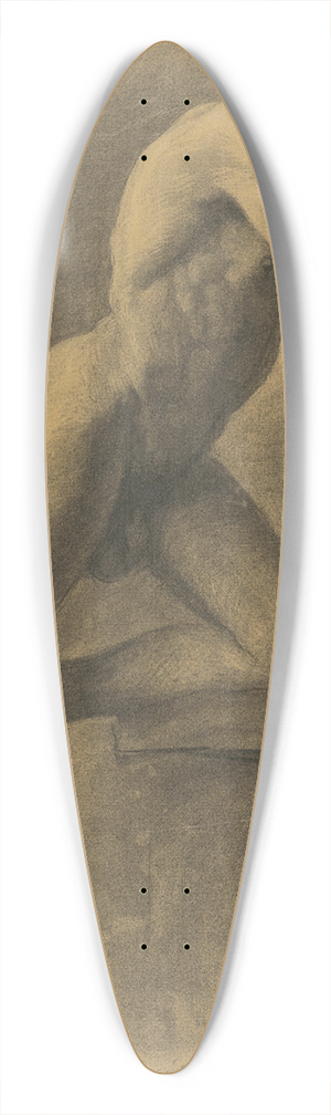 Emil Alexay-Olexk - Study of Male Nude 39.3 inch art pintail longboard deck