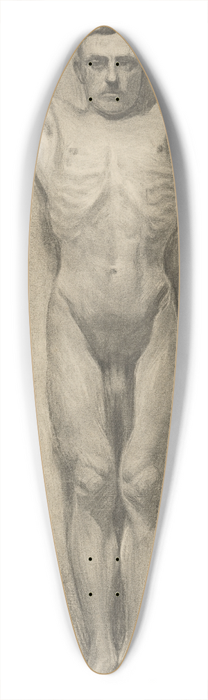 Emil Alexay-Olexk - Study of Male Nude 39.3 inch art pintail longboard deck