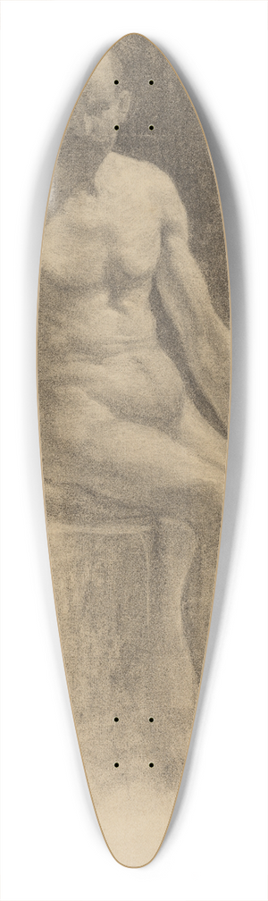 Emil Alexay-Olexk - Study of Male Nude 39.3 inch art pintail longboard deck