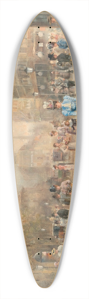 Emil Barbarini - A Scene in Paris 39.3 inch art pintail longboard deck