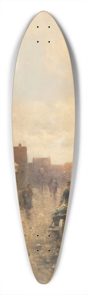 Emil Barbarini - On the boulevard 39.3 inch art pintail longboard deck