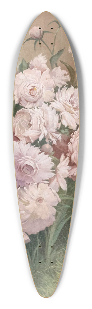 Emil Czech - Blumenstck mit Pfingstrosen 39.3 inch art pintail longboard deck