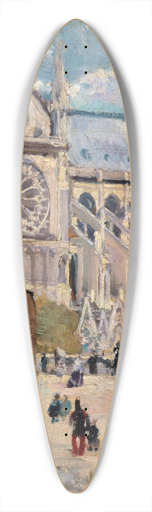 Emile Antoine Guillier - Notre-Dame, vue de la rue de lHtel-Colbert 39.3 inch art pintail longboard deck
