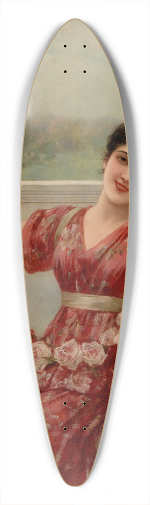 Emile Eisman-Semenowsky - Young Woman with a Chain of Roses 39.3 inch art pintail longboard deck