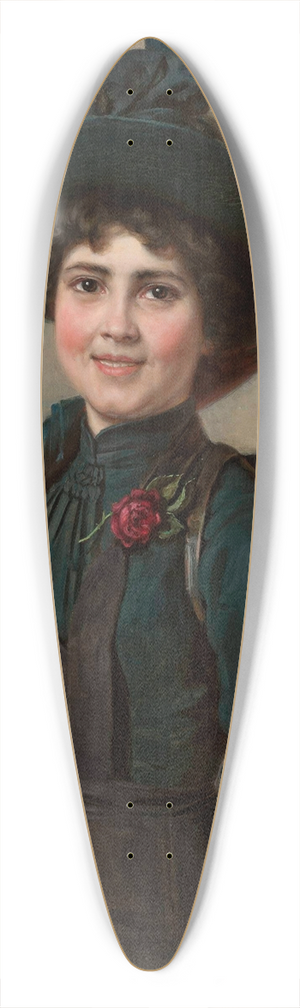 Emilia Dukszyska-Dukszta - Portrait of a schoolgirl 39.3 inch art pintail longboard deck