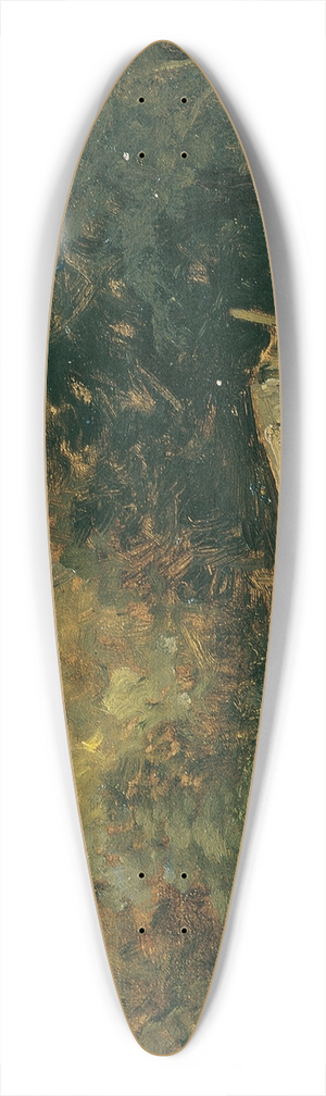 Emil Jakob Schindler - Naturstudie aus Goisern Waldlandschaft 39.3 inch art pintail longboard deck