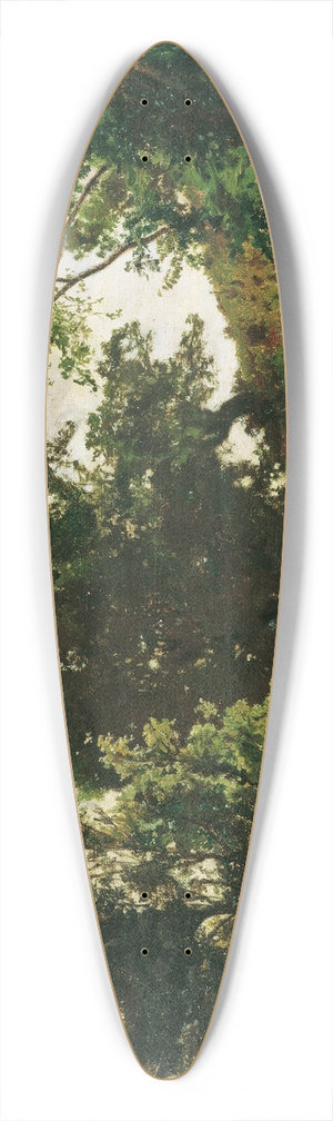 Emil Jakob Schindler - Schlossmauer in Plankenberg 39.3 inch art pintail longboard deck